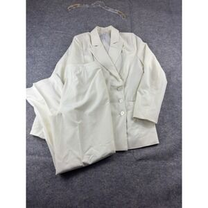 Vintage JG HOOK Women's 10T Blazer Suit Set Jacket Pants White Old Money SEE